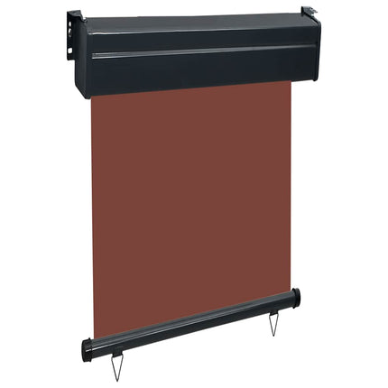 sidemarkise til altan 65x250 cm brun