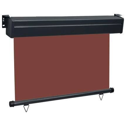 sidemarkise til altan 85x250 cm brun