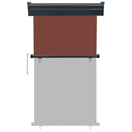 sidemarkise til altan 105x250 cm brun