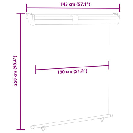sidemarkise til altan 145x250 cm blå
