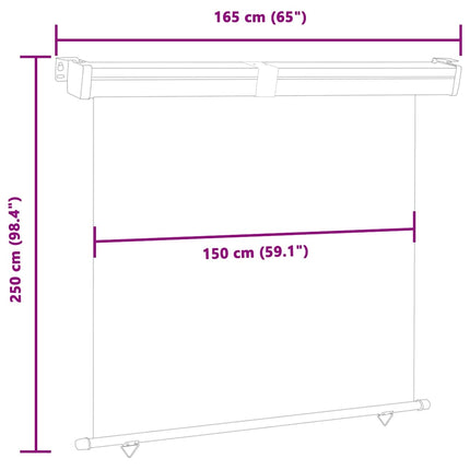 sidemarkise til altan 165x250 cm sort