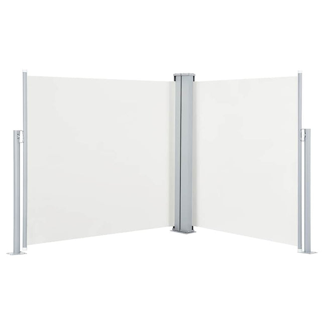 sammenrullelig sidemarkise 100 x 600 cm cremefarvet
