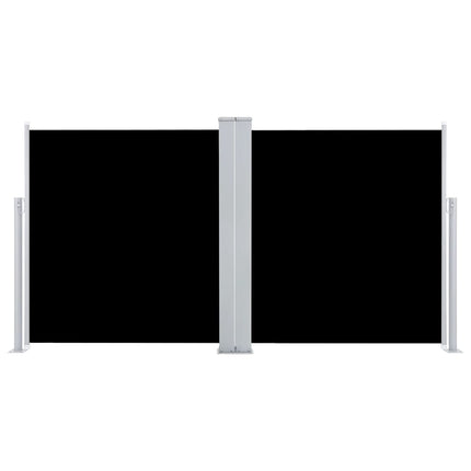 sammenrullelig sidemarkise 120 x 600 cm sort