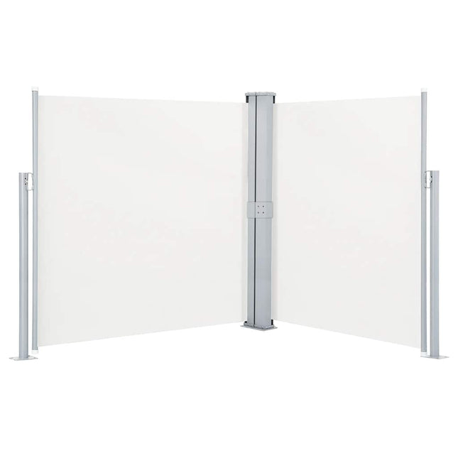 sammenrullelig sidemarkise 140 x 600 cm cremefarvet