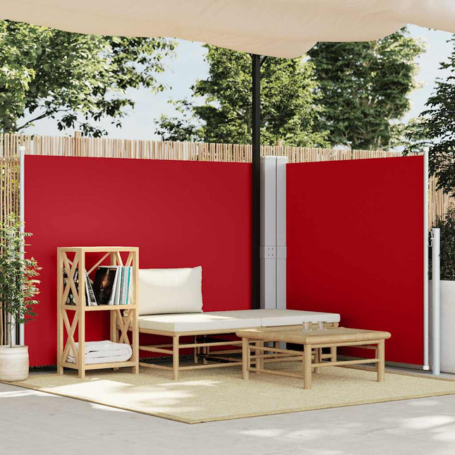 sammenrullelig sidemarkise 140 x 600 cm rød