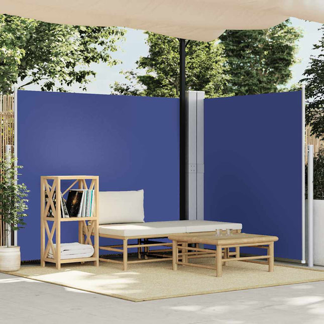 sammenrullelig sidemarkise 160 x 600 cm blå
