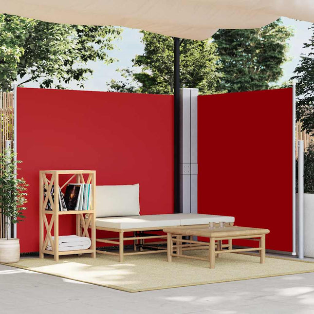 sammenrullelig sidemarkise 170 x 600 cm rød