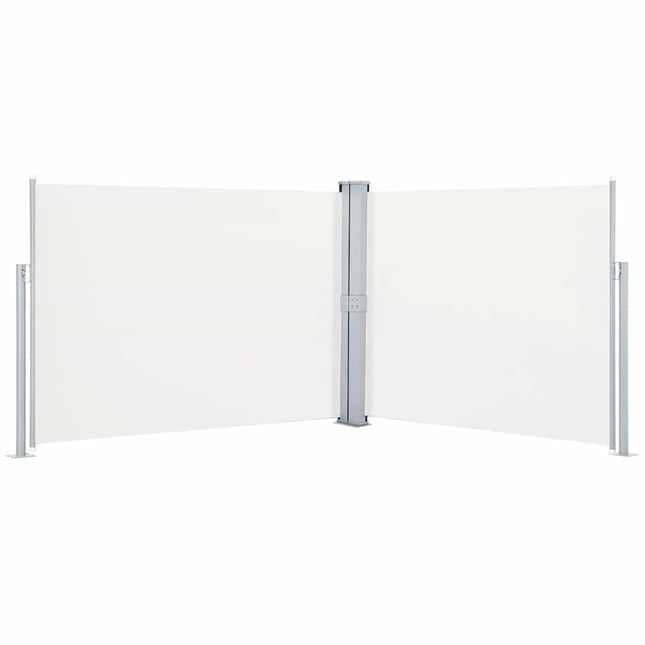 sammenrullelig sidemarkise 140 x 1000 cm cremefarvet