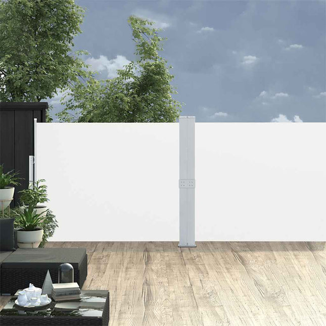 sammenrullelig sidemarkise 170 x 1000 cm cremefarvet