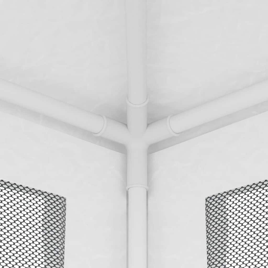 festtelt med 4 sidevægge i trådnet 2x2 m hvid