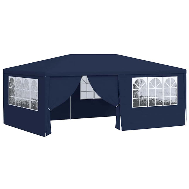 festtelt med sidevægge 4x6 m 90 g/m² blå
