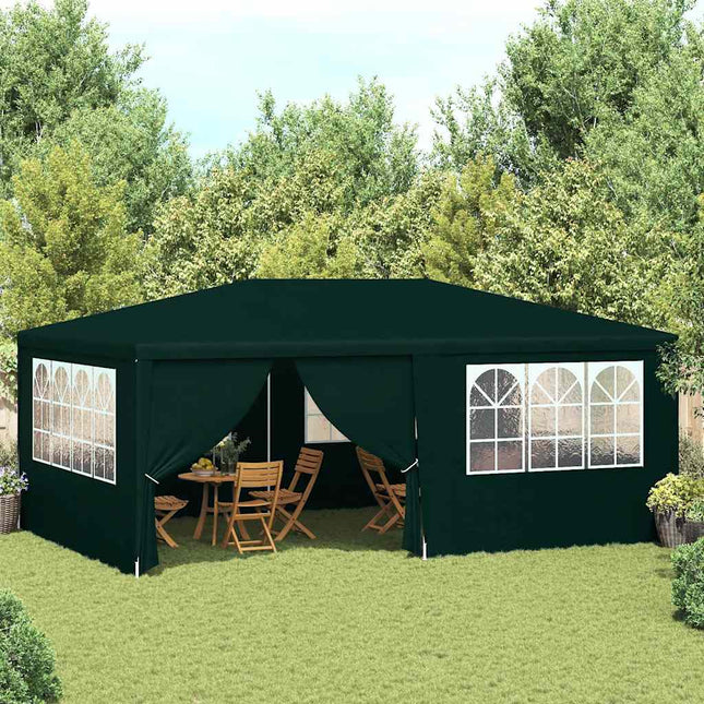 festtelt med sidevægge 4x6 m 90 g/m² grøn