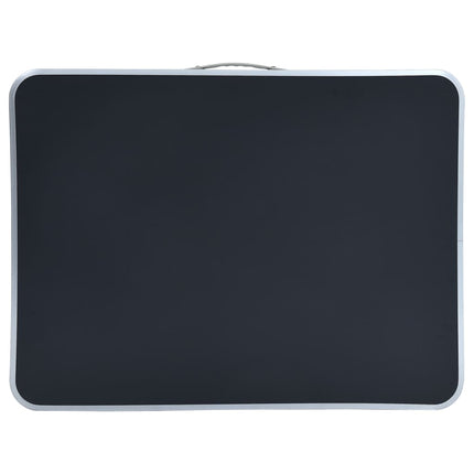 foldbart campingbord med metalstel 80 x 60 cm grå