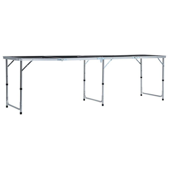 foldbart beer pong-bord 240 cm sort