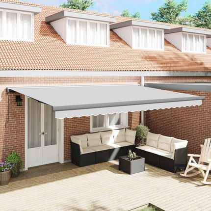 Manuel markise ramme 4 x 3 m Antracit Pulverlakeret aluminium