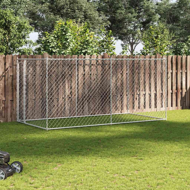 udendørs hundeløbegård 382x192x185 cm