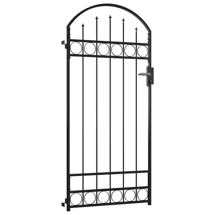 hegnslåge ASSEN med buet top stål 89x200 cm sort