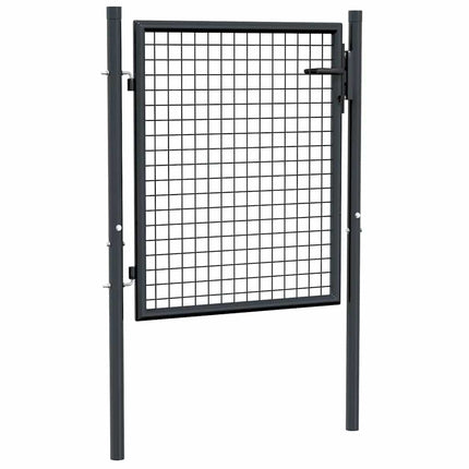 havelåge i net galvaniseret stål 100x75 cm grå