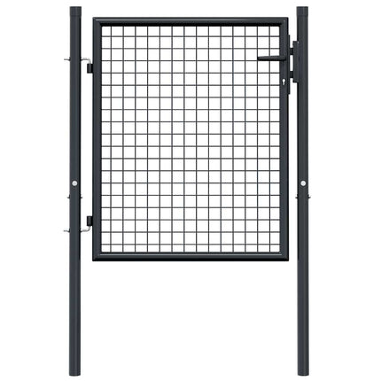 havelåge i net galvaniseret stål 100x75 cm grå