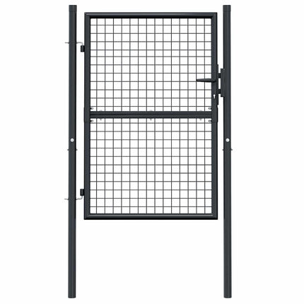 havelåge i net galvaniseret stål 100x125 cm grå