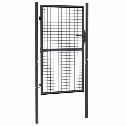havelåge i net galvaniseret stål 100x150 cm grå