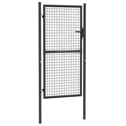 havelåge i net galvaniseret stål 100x175 cm grå