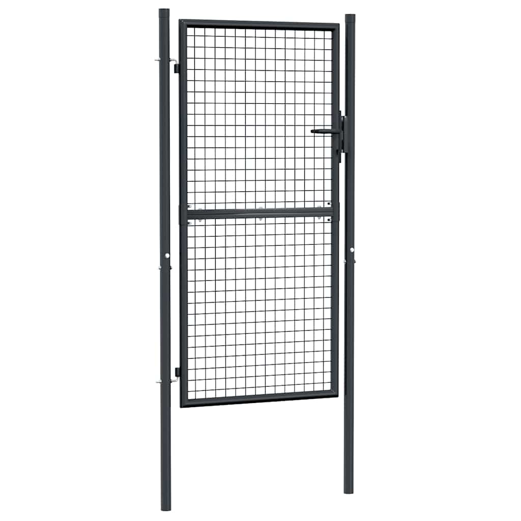 havelåge i net galvaniseret stål 100x175 cm grå