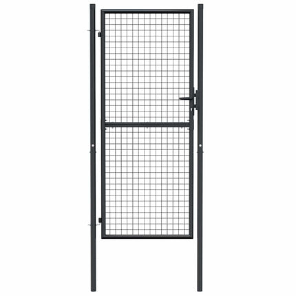 havelåge i net galvaniseret stål 100x200 cm grå