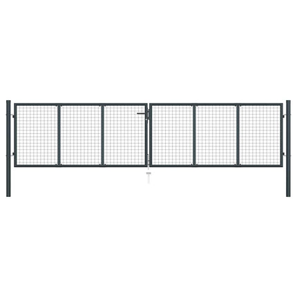 havelåge i net galvaniseret stål 400x100 cm grå
