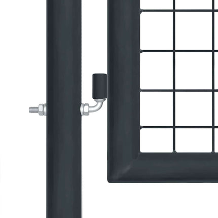 havelåge i net galvaniseret stål 400x100 cm grå