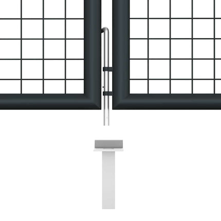 havelåge i net galvaniseret stål 400x100 cm grå