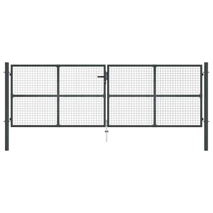 havelåge i net galvaniseret stål 400x125 cm grå