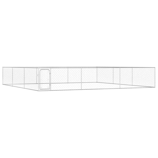 udendørs hundeløbegård 6 x 6 x 1 m galvaniseret stål