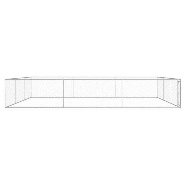 udendørs hundeløbegård 6 x 6 x 1 m galvaniseret stål