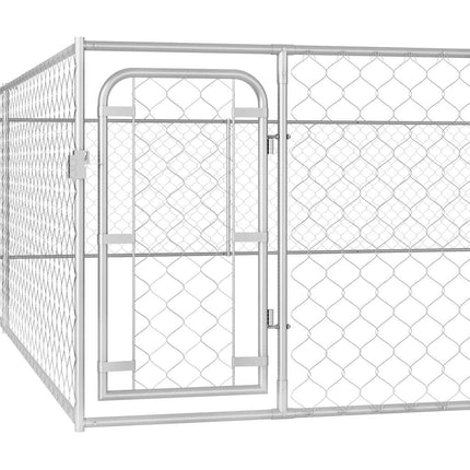 udendørs hundeløbegård 6 x 6 x 1 m galvaniseret stål