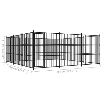 udendørs hundebur 450 x 450 x 185 cm