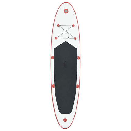 Stand Up Paddle Board-sæt SUP surfbræt oppustelig rød og hvid