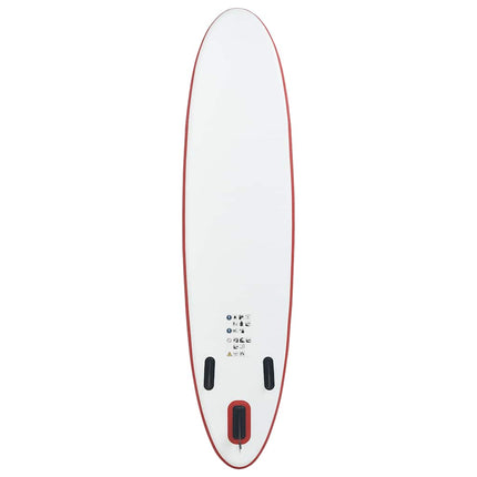 Stand Up Paddle Board-sæt SUP surfbræt oppustelig rød og hvid