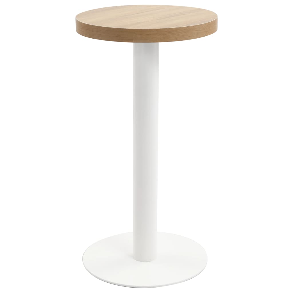 Bistrobord 40 Cm Mdf Lysebrun - lysebrun og hvid / 40 x 75 cm