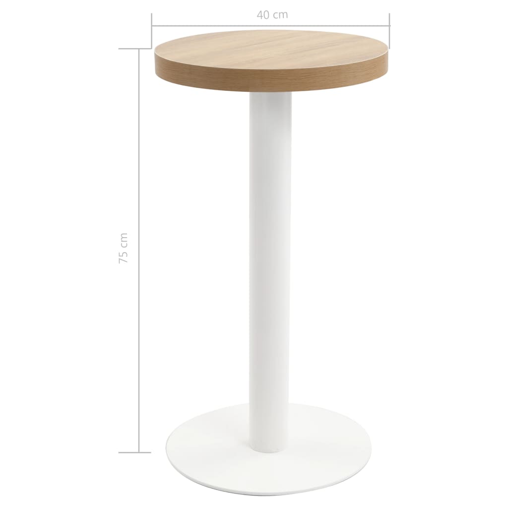 bistrobord 40 cm MDF lysebrun