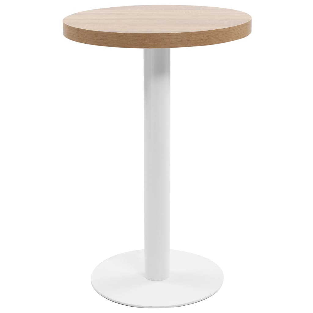 bistrobord 50 cm MDF lysebrun billede