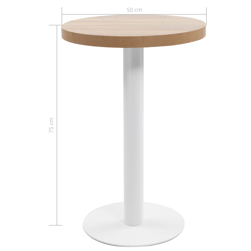 bistrobord 50 cm MDF lysebrun