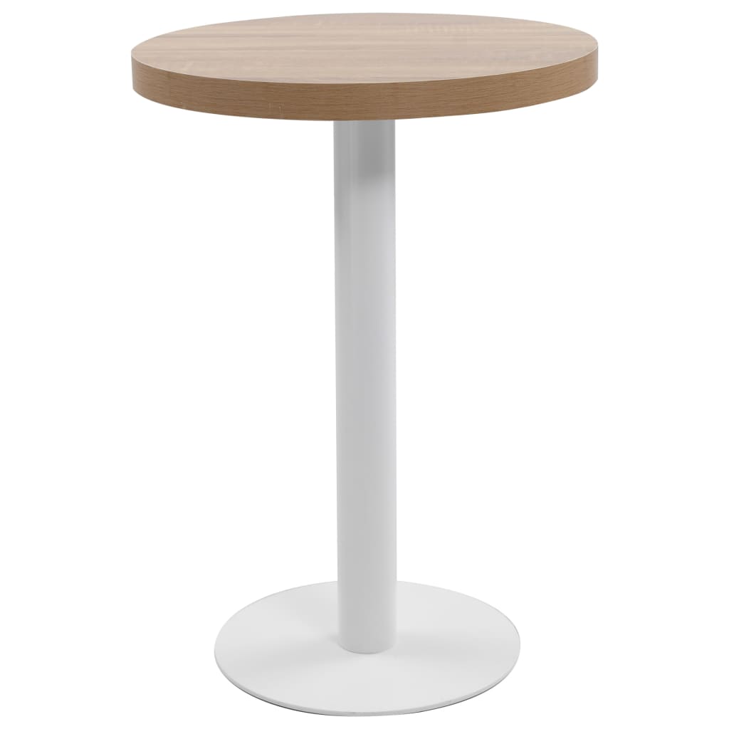 bistrobord 60 cm MDF lysebrun billede