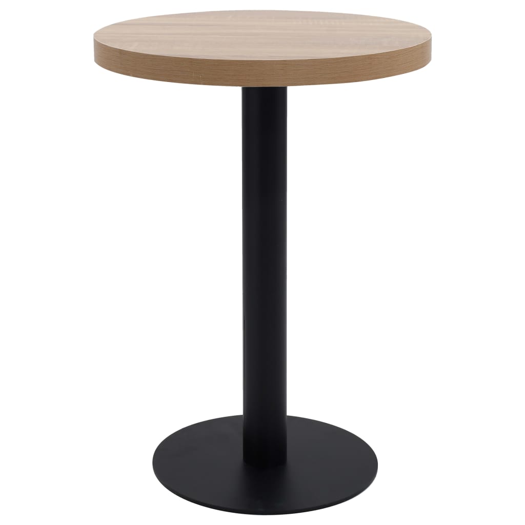 bistrobord 60 cm MDF lysebrun billede