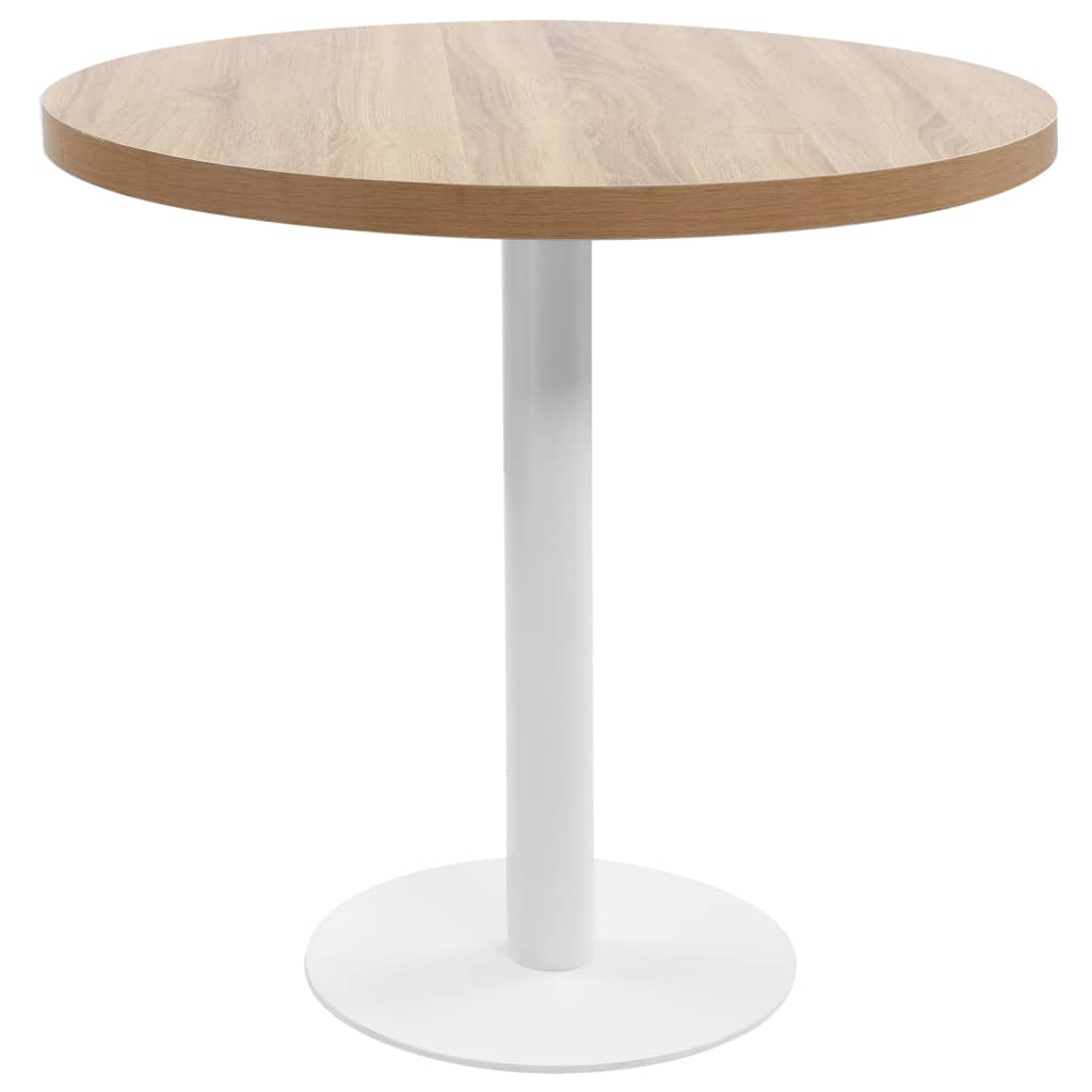 bistrobord 80 cm MDF lysebrun billede
