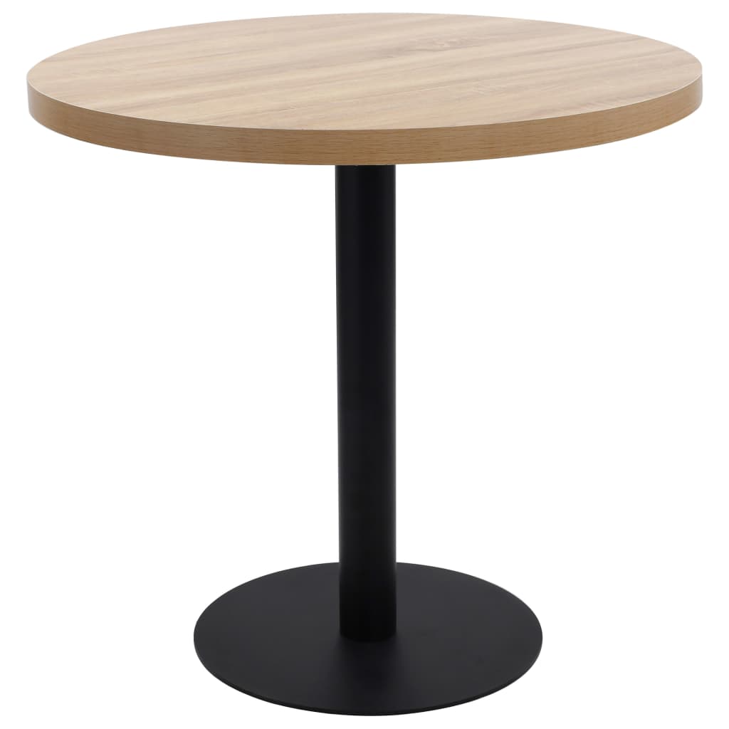 Bistrobord 40 Cm Mdf Lysebrun - lysebrun og sort / 80 x 75 cm