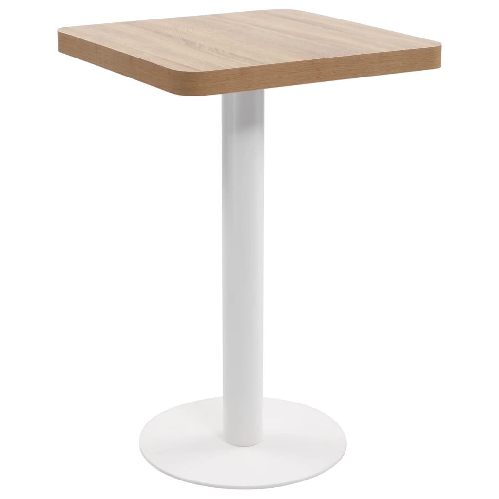 bistrobord 50x50 cm MDF lysebrun billede