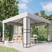 pavillon med dobbelttag 3x3 m hvid