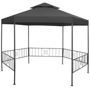 havepavillon 323x275x265 cm antracitgrå