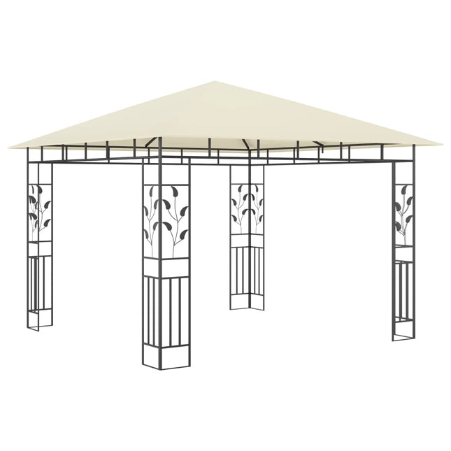 pavillon med myggenet 3x3x2,73 m 180 g/m² cremefarvet